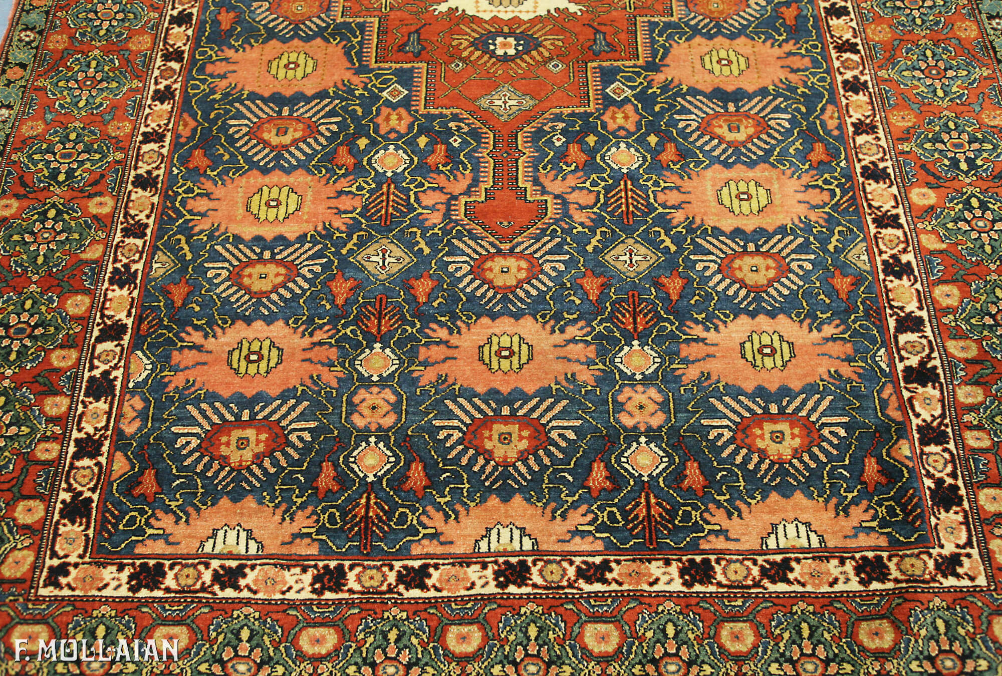 Antique Persian Senneh Warp Silk Rug n°:58274124